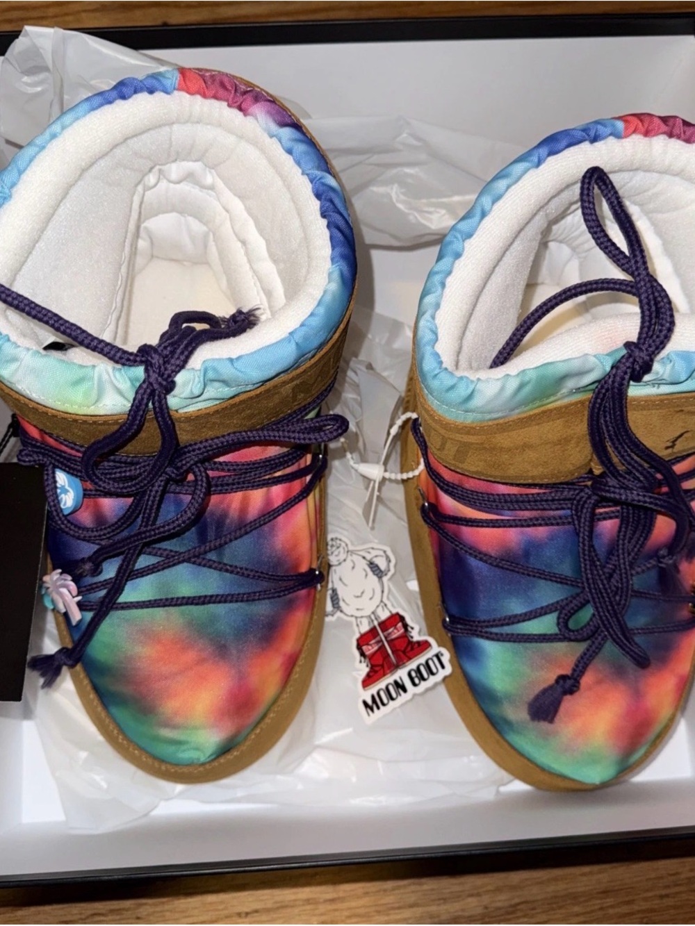 Palm Angels x Moon Boot Icon Low Snow Boots Tye Dye Unisex 39-41 EU